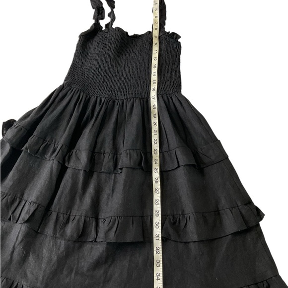 Love tree Black Ruffled Smocked Tiered Sundress - Picture 3 of 11
